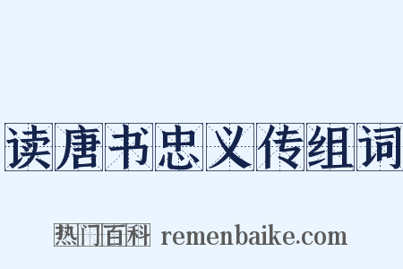 读唐书忠义传组词是什么意思的图片